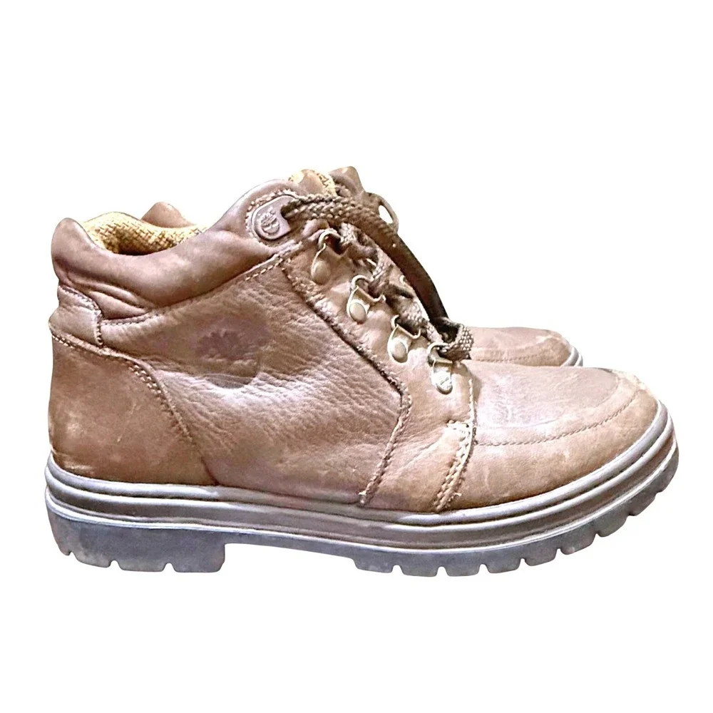Mens‎ Timberland Brown Leather Hiking Boots size 9M